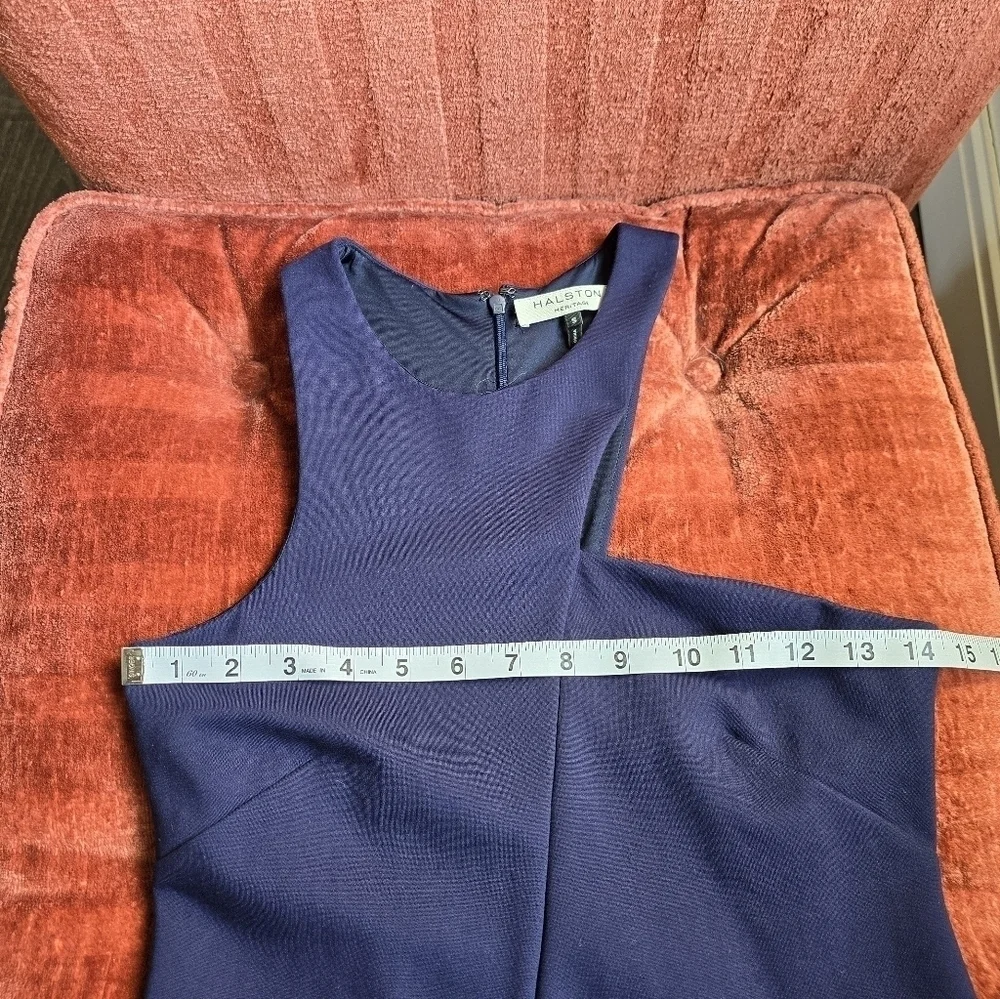 Halston Heritage Asymmetrical Neckline Purple Mini Sheath Dress Sz. S - Picture 6 of 10